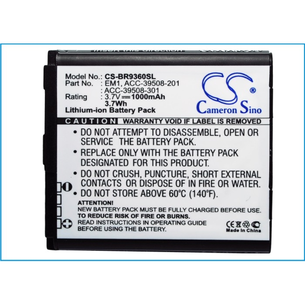 Batteri kompatibel med Blackberry CS-BR9360SL