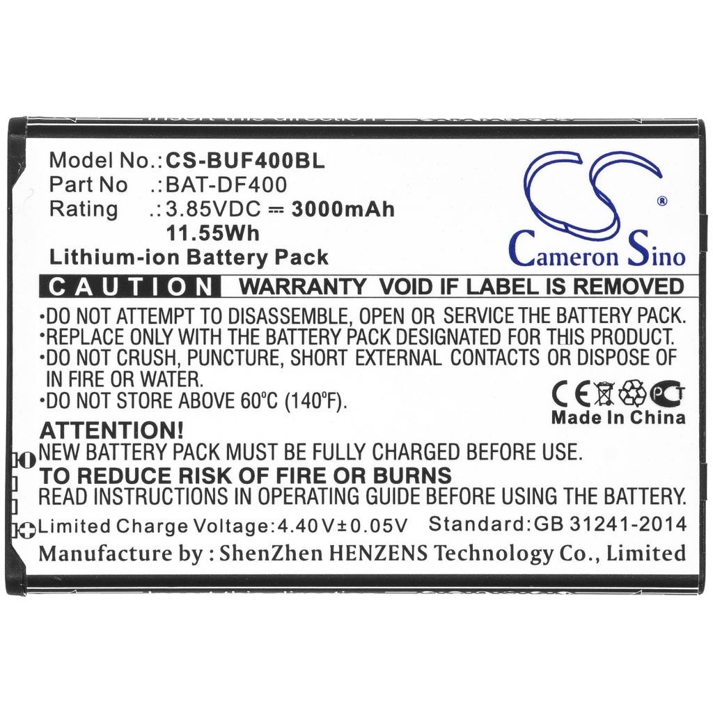Batteries BarCode, Scanner Battery CS-BUF400BL