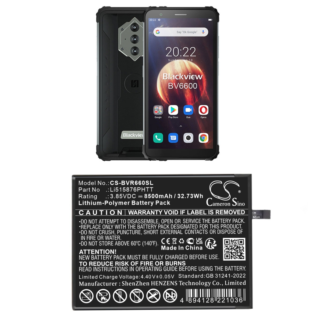 Mobiltelefonbatteri Blackview CS-BVR660SL