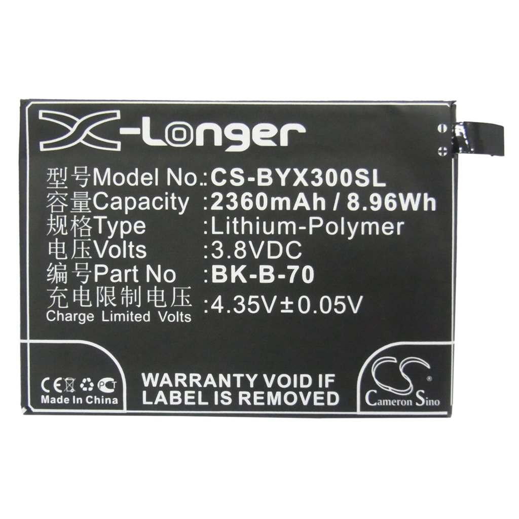Batteri kompatibel med BBK CS-BYX300SL