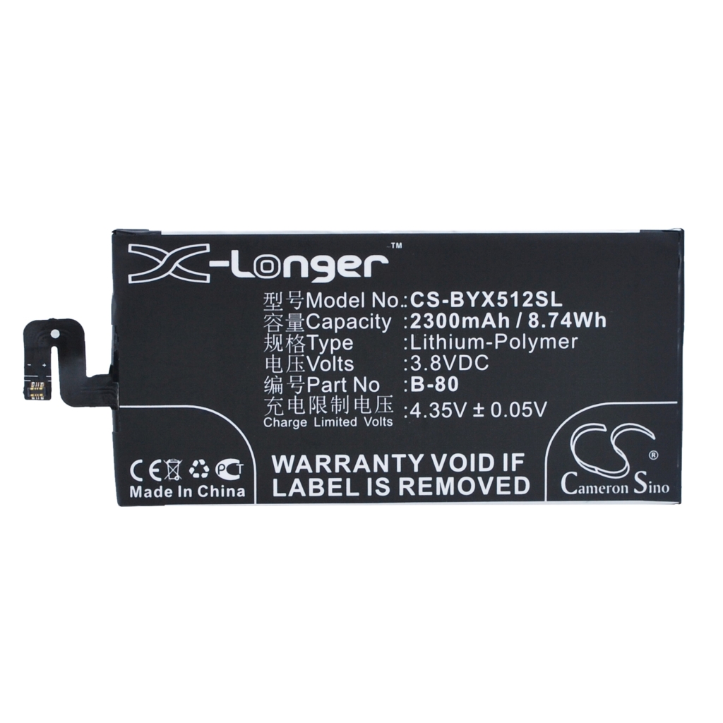 Batteri kompatibel med BBK CS-BYX512SL