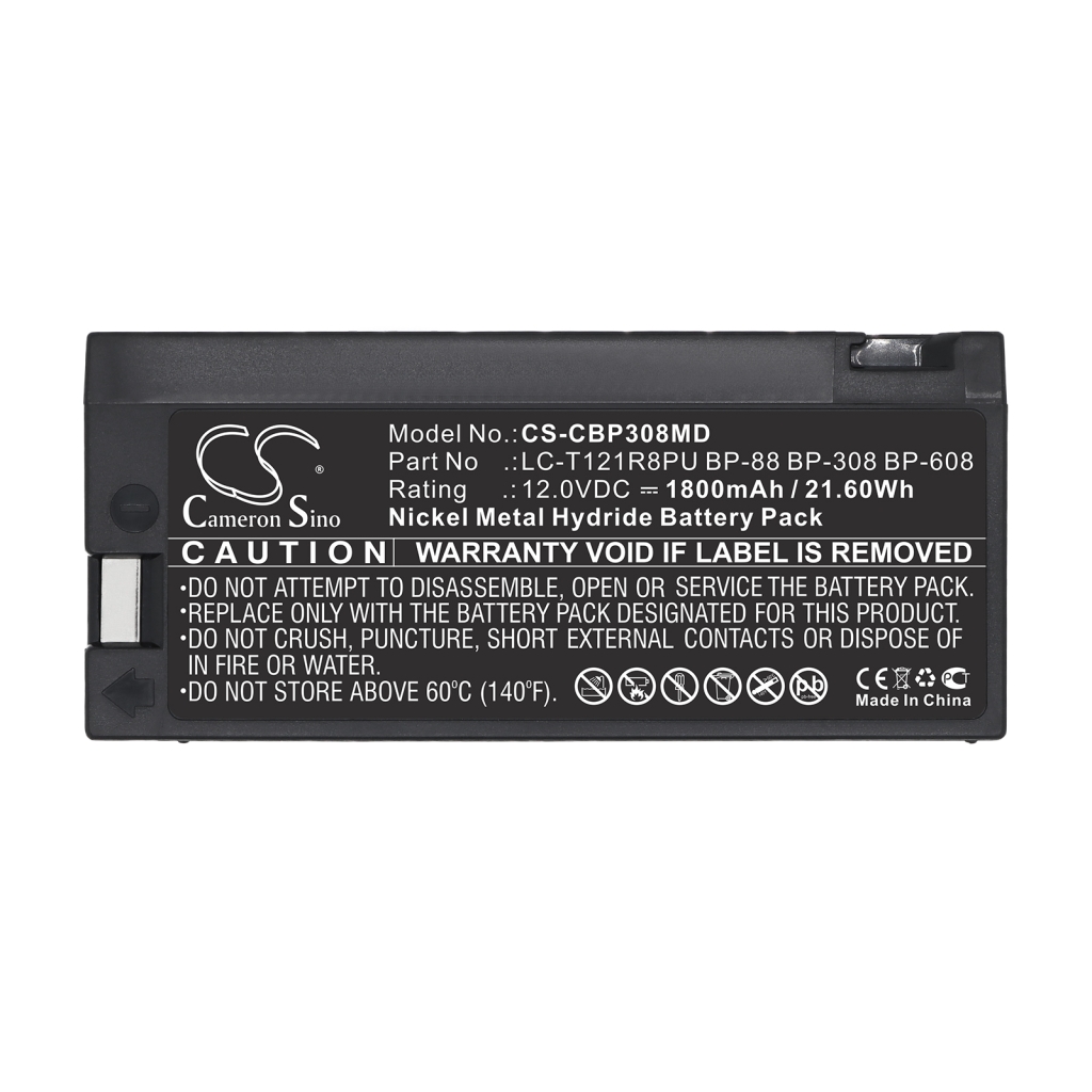 Batteri kompatibel med GE Draeger Spacelabs Colin medical Chinon Criticare systems Curtis mathes Jcpenney Keller medical Magnavox Medical industries Memorex Cardiac science CS-CBP308MD