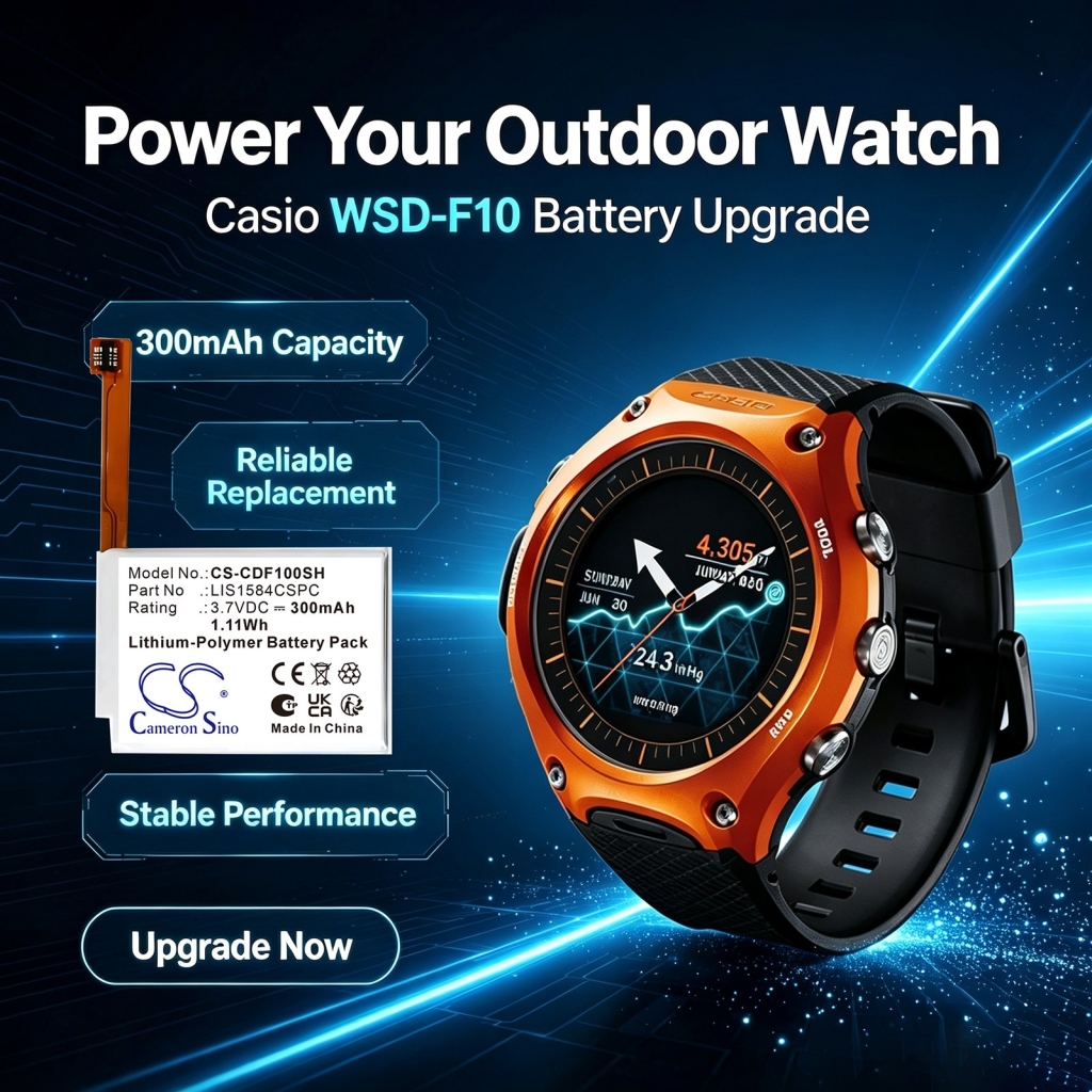 Batterier kompatibel med Casio Smart Outdoor Watch CS-CDF100SH