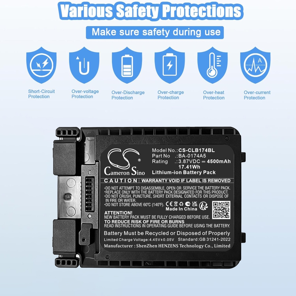 Battery compatible with BarCode, Scanner Battery