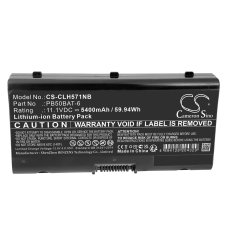 Kompatibel batteriudskiftning til CLEVO PB50BAT-6,PB50BAT-6-62