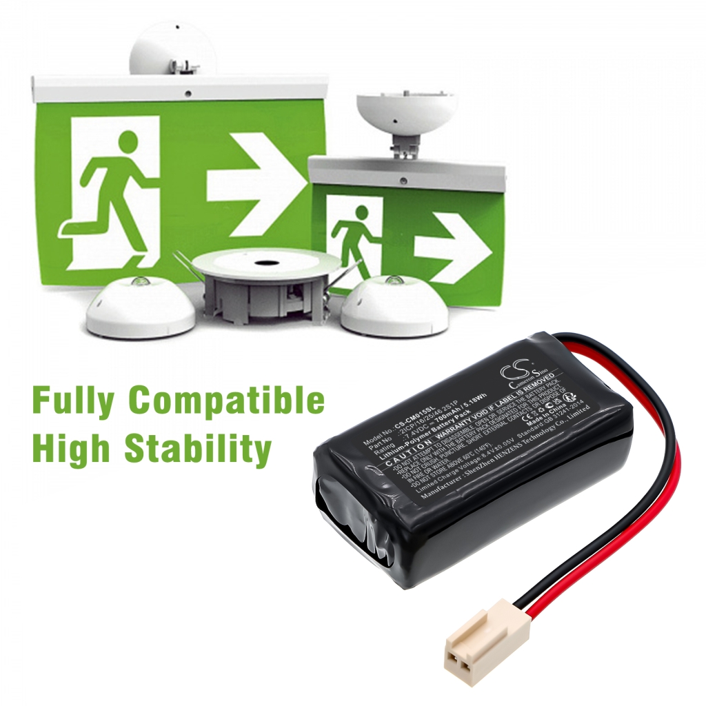 Tilpassede batteripakker kompatibel med Neptolux CS-CM015SL