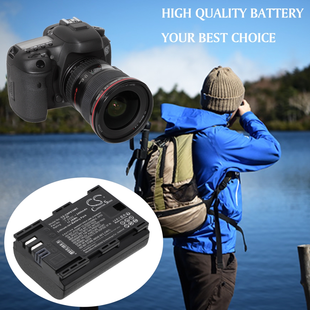 Battery compatible with Canon Tether tools CS-CNP610MC