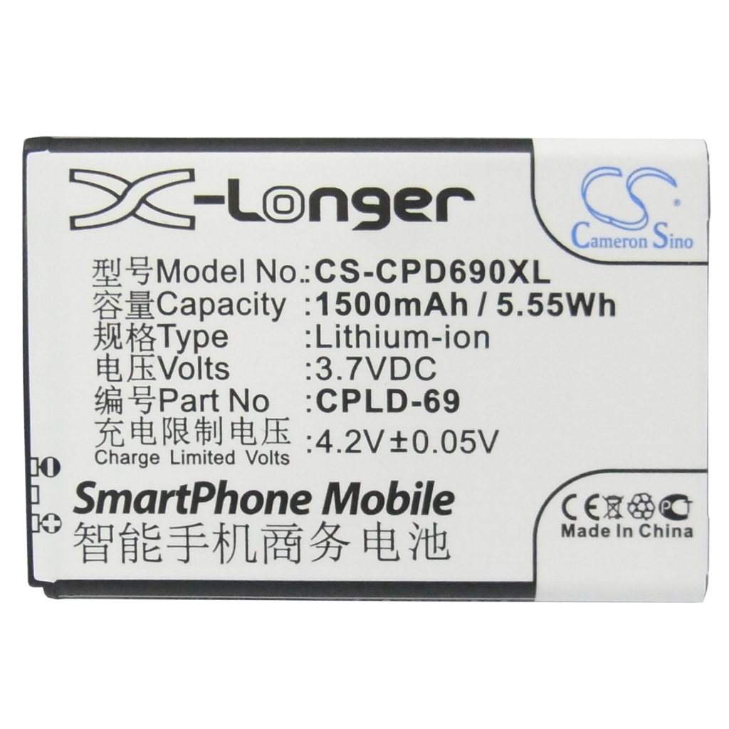 Batteri kompatibel med Coolpad CS-CPD690XL