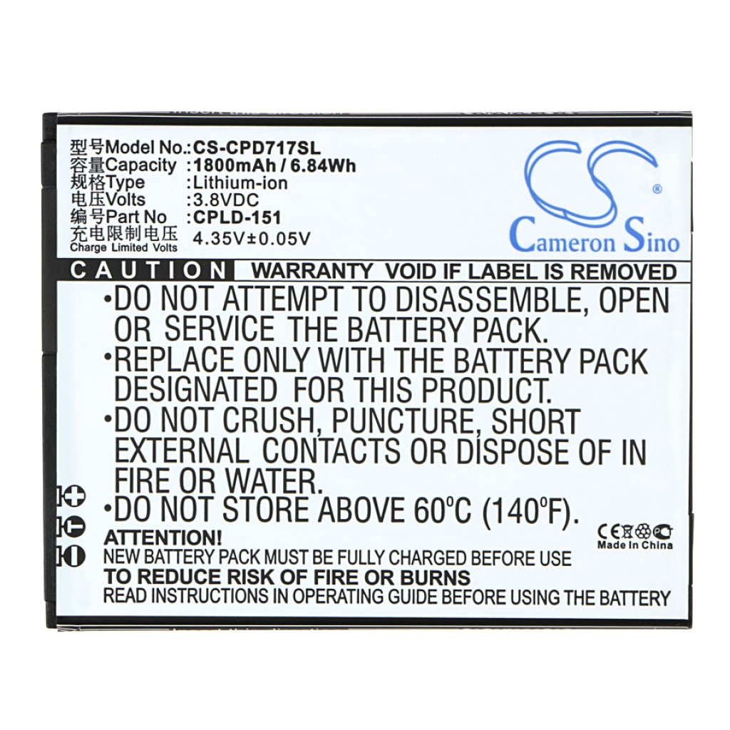 Batteri kompatibel med Coolpad CS-CPD717SL