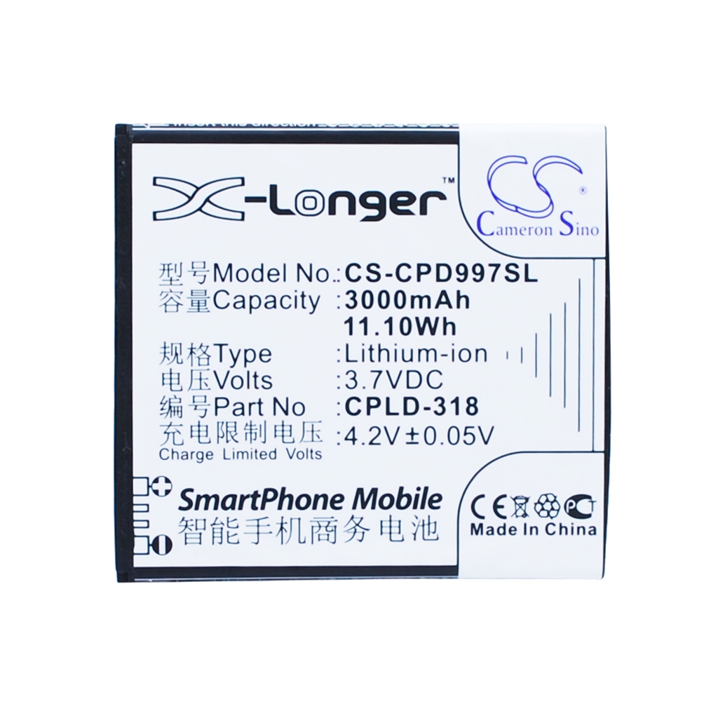 Batteri kompatibel med Coolpad CS-CPD997SL