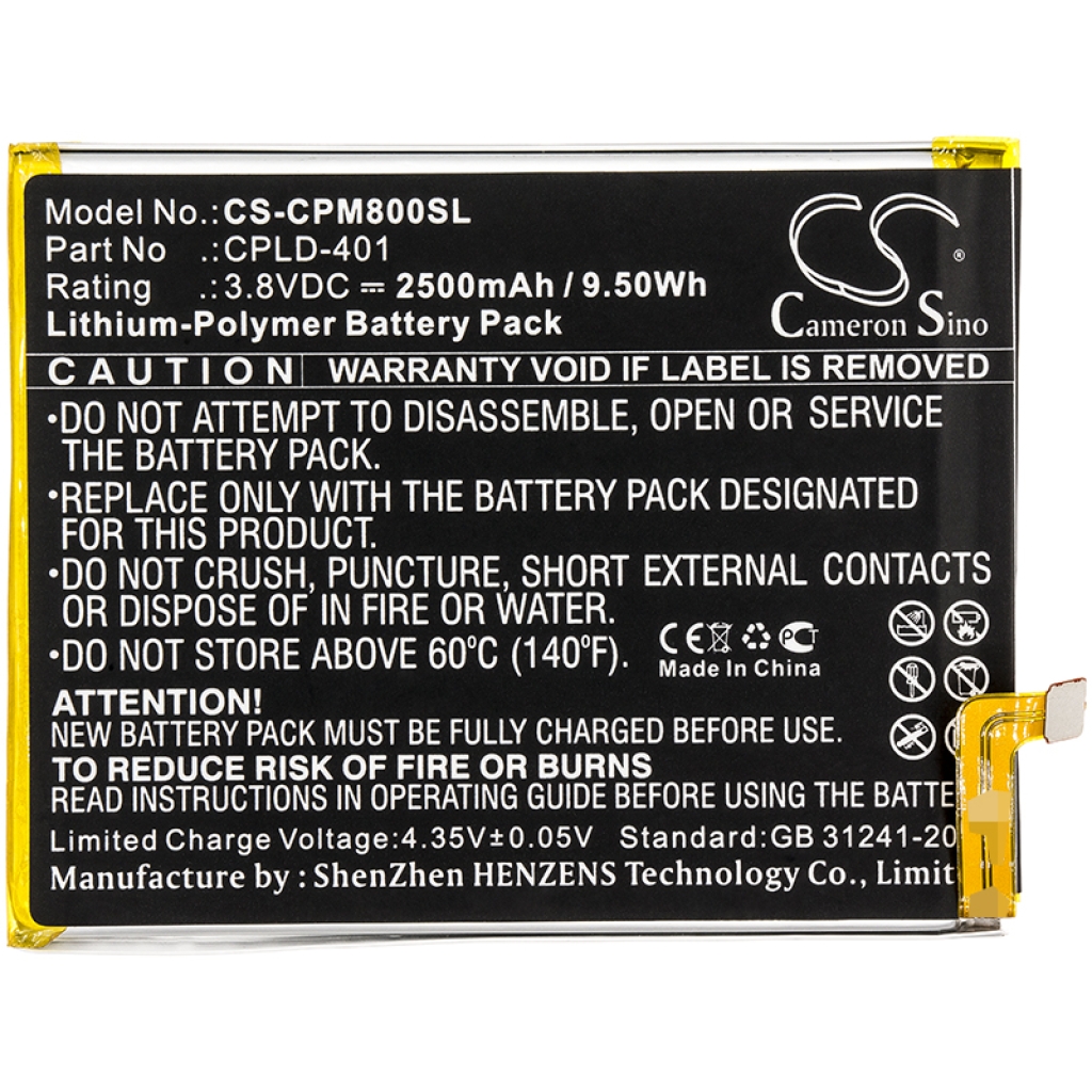 Mobiltelefonbatteri Coolpad CS-CPM800SL