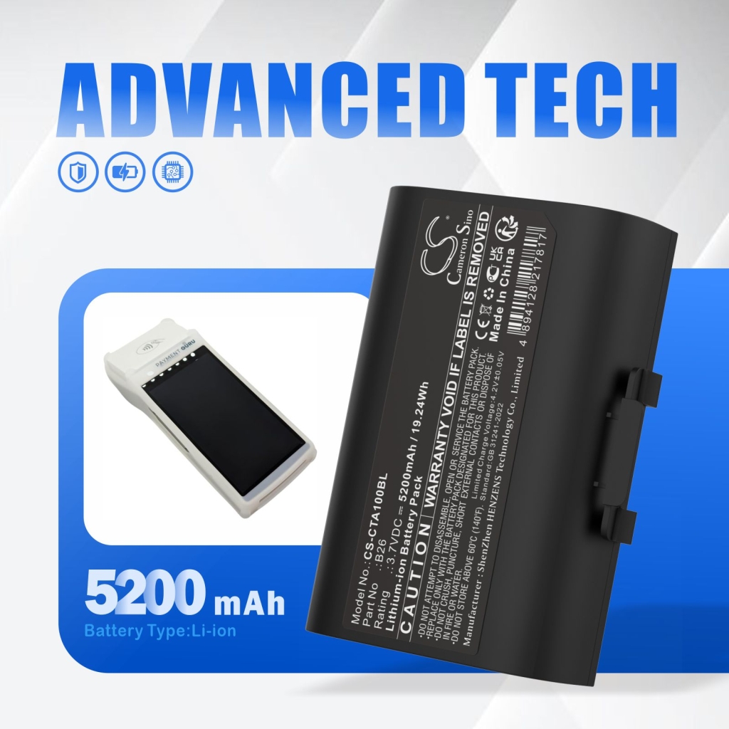 Batteries Payment Terminal Battery CS-CTA100BL