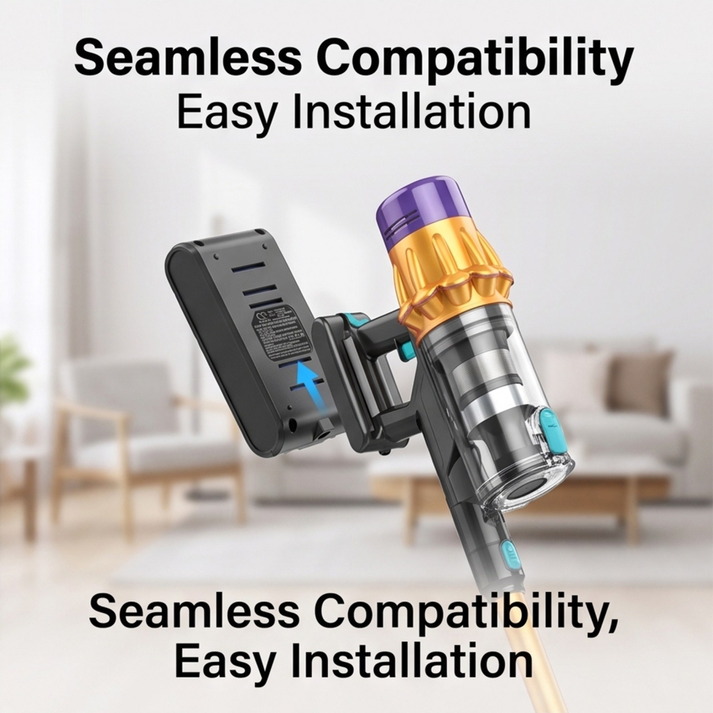 Batterier kompatibel med COTIAR V22 V22 650W Cordless Vacuum Cleaner 55kPa Suction Power Brushless Vacuum CS-CTR220VX