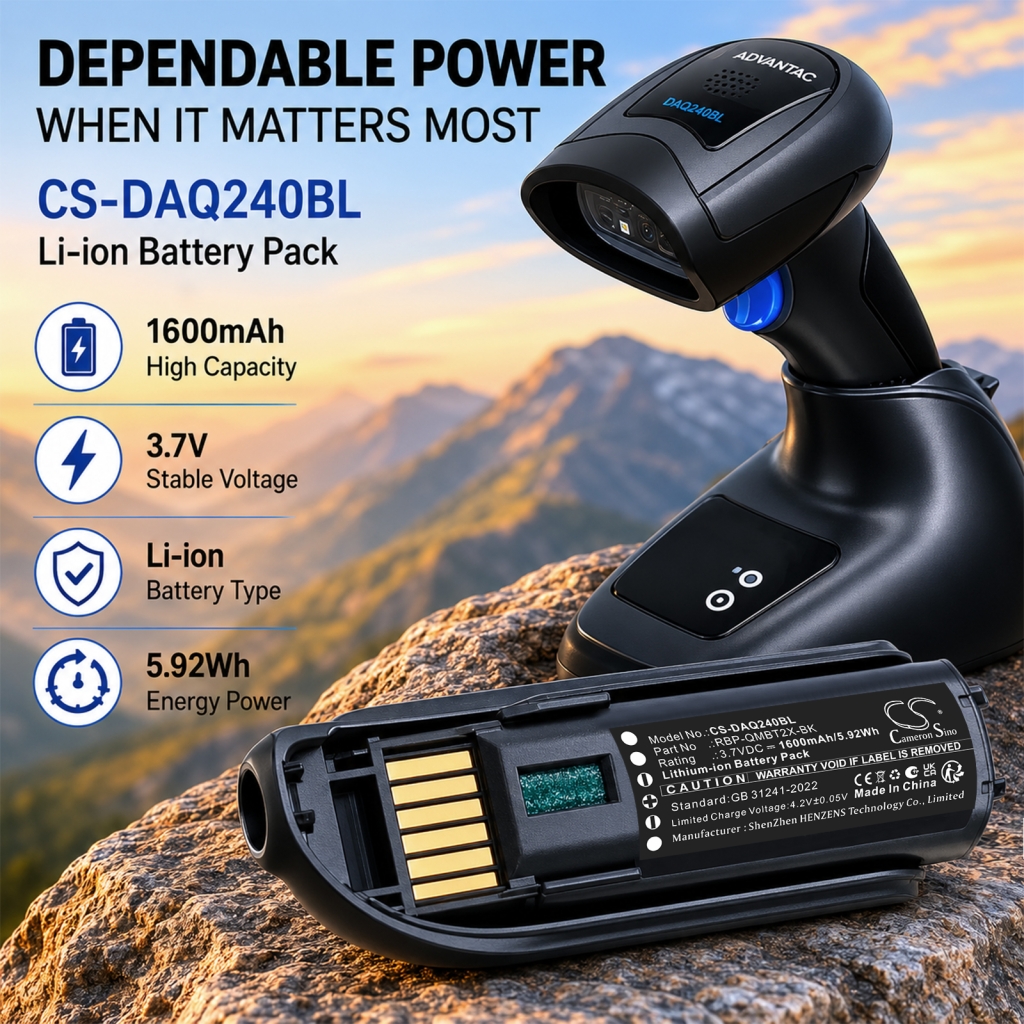 Batteri kompatibel med Datalogic CS-DAQ240BL