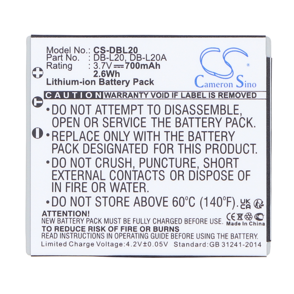 Kamerabatteri Sanyo CS-DBL20