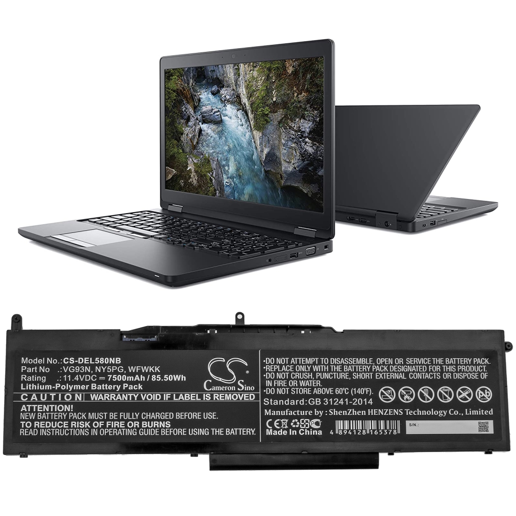 Notebookbatteri DELL CS-DEL580NB