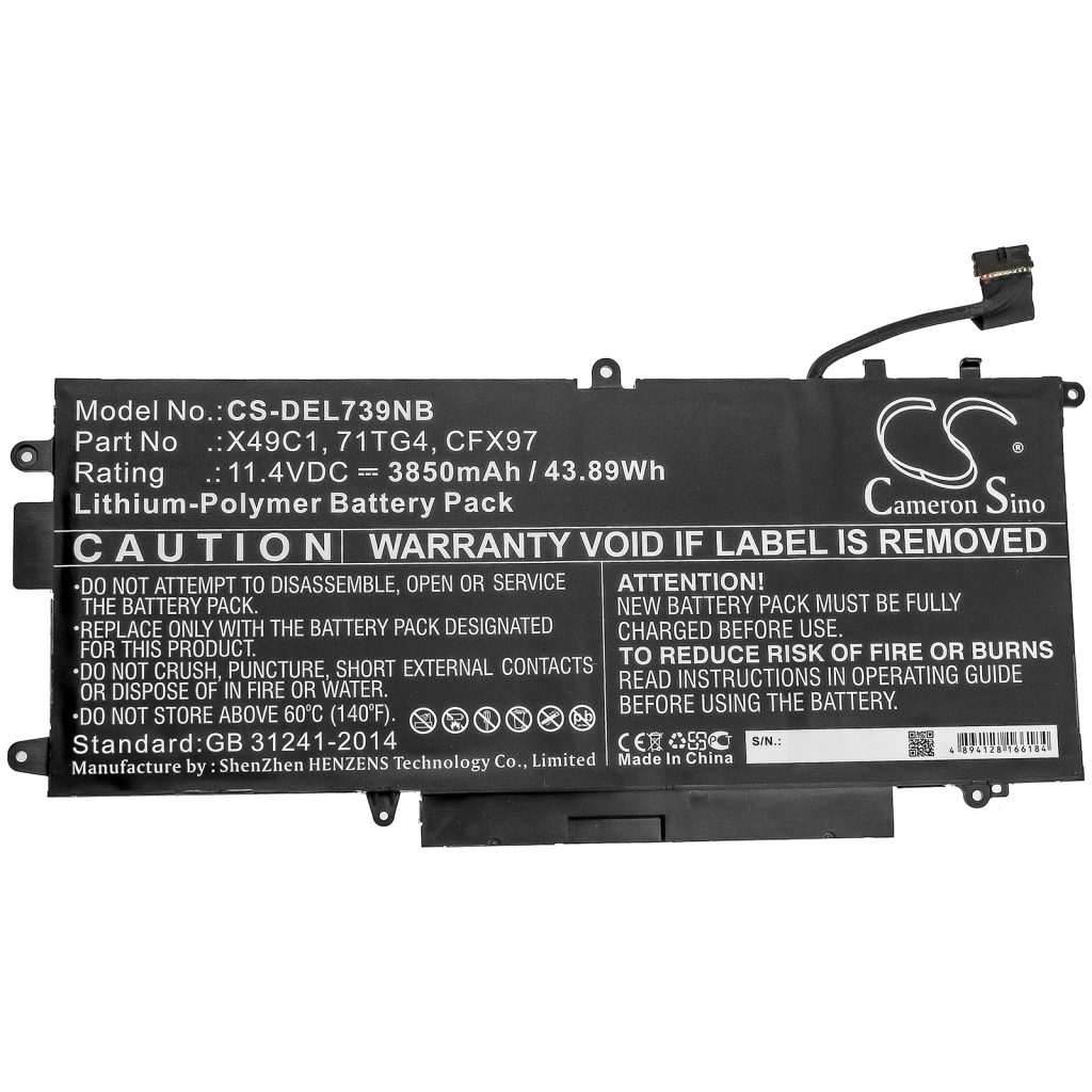 Notebookbatteri DELL CS-DEL739NB