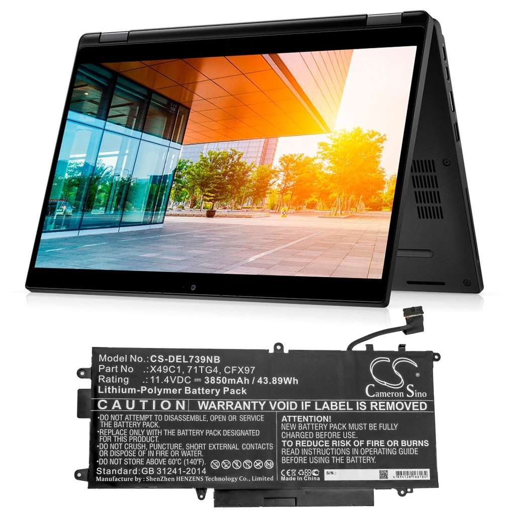 Notebookbatteri DELL CS-DEL739NB