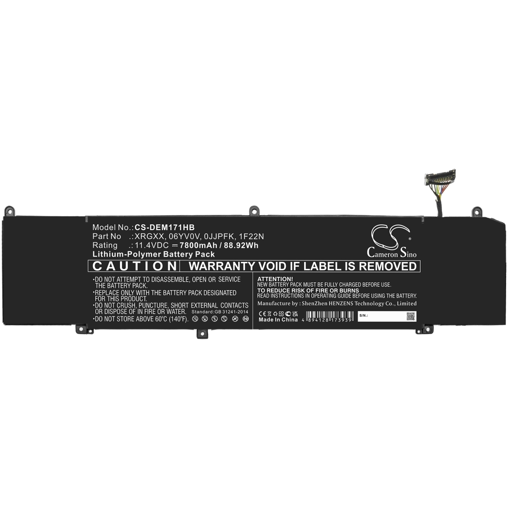 Notebookbatteri DELL ALIENWARE M17 P37E001