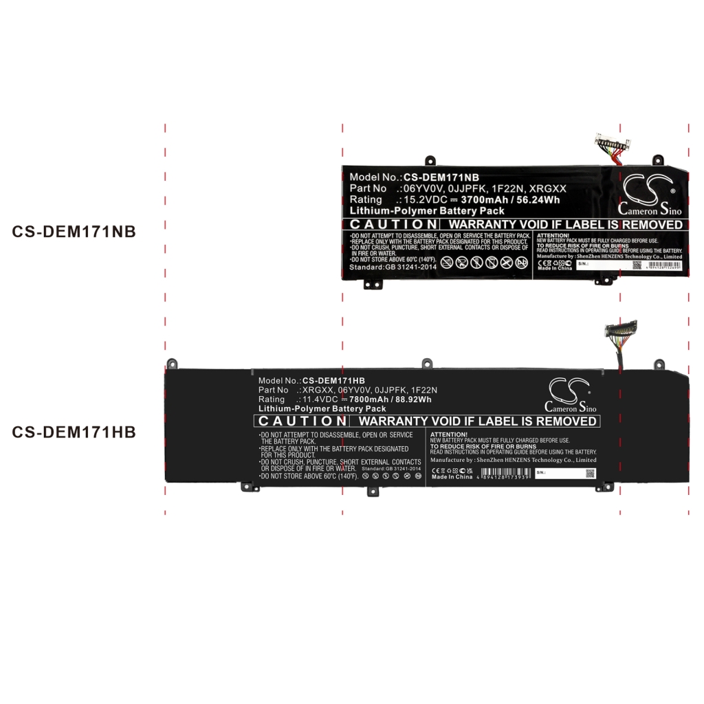 Notebookbatteri DELL G7 15 7590