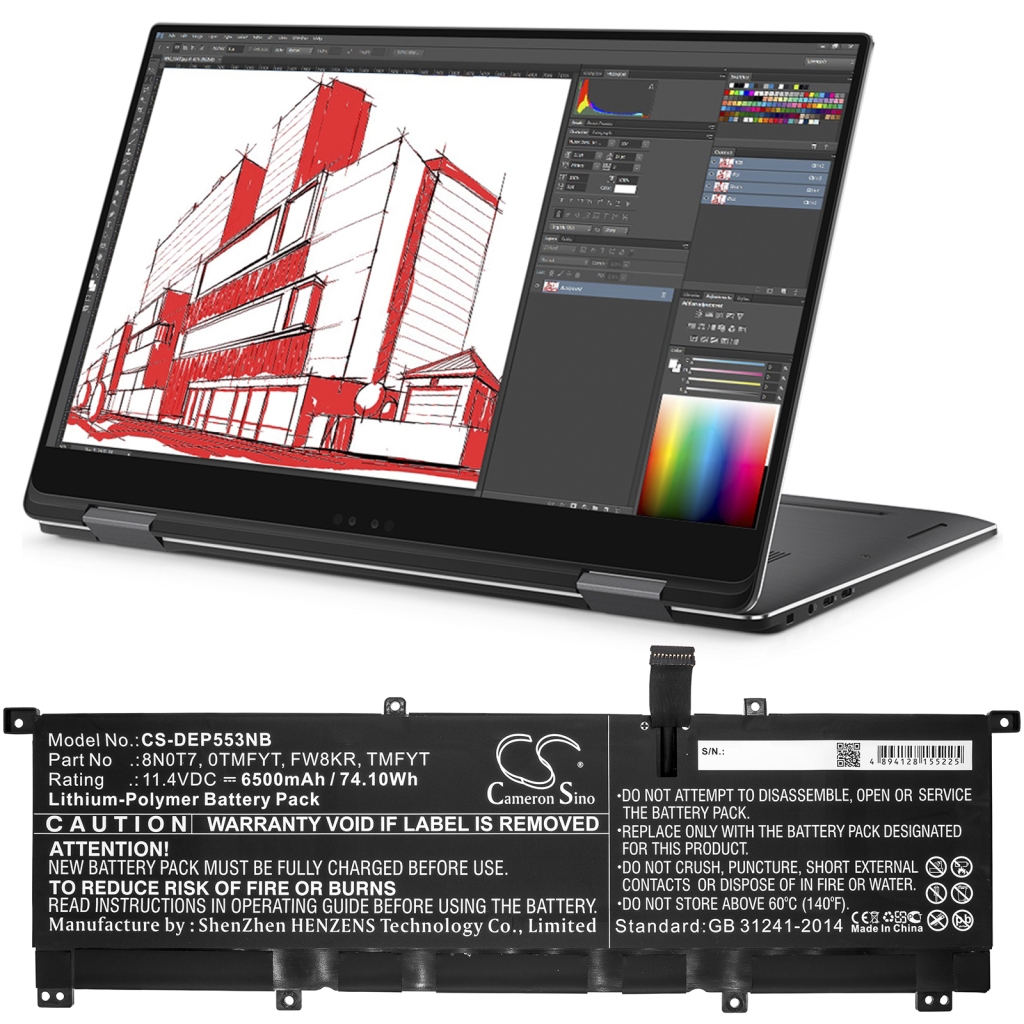Notebookbatteri DELL XPS 15 9575