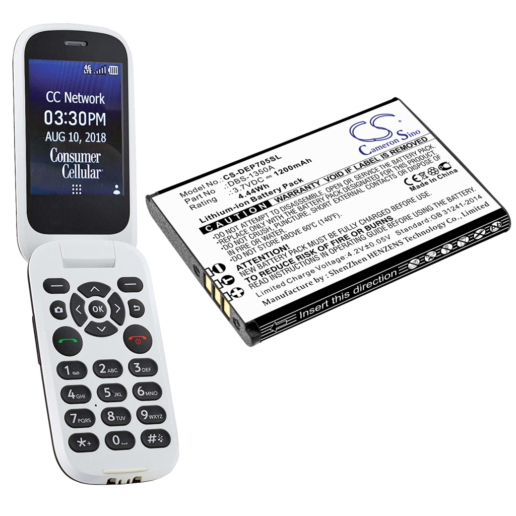 Mobiltelefonbatteri Doro CS-DEP705SL