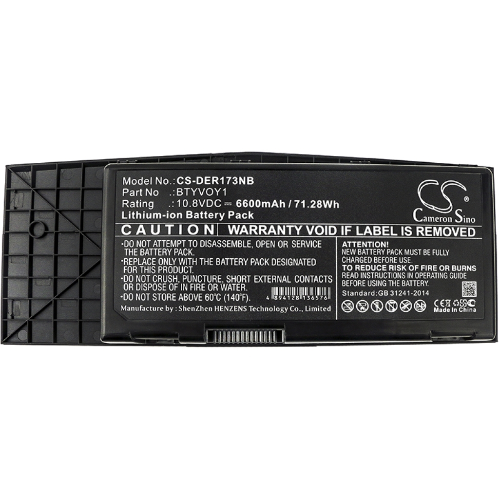 Notebookbatteri DELL CS-DER173NB