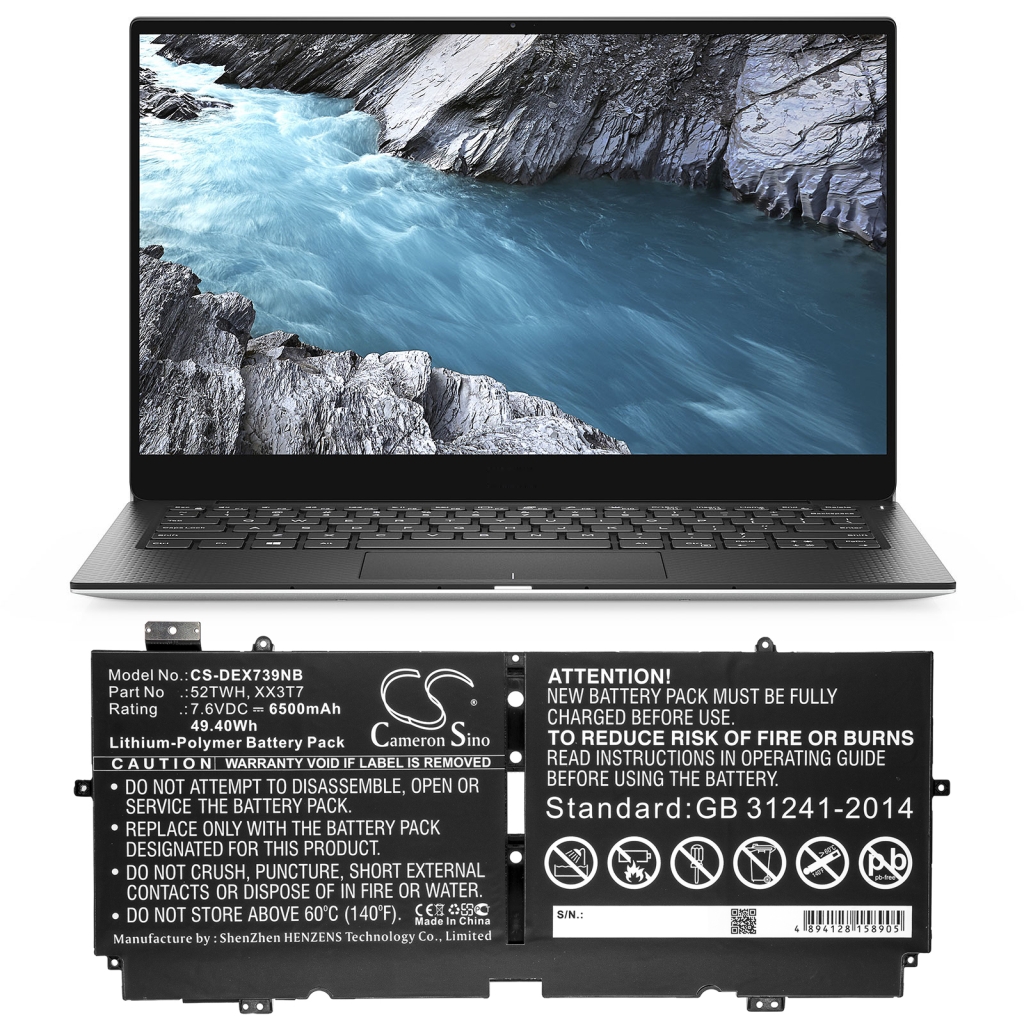 Notebookbatteri DELL CS-DEX739NB