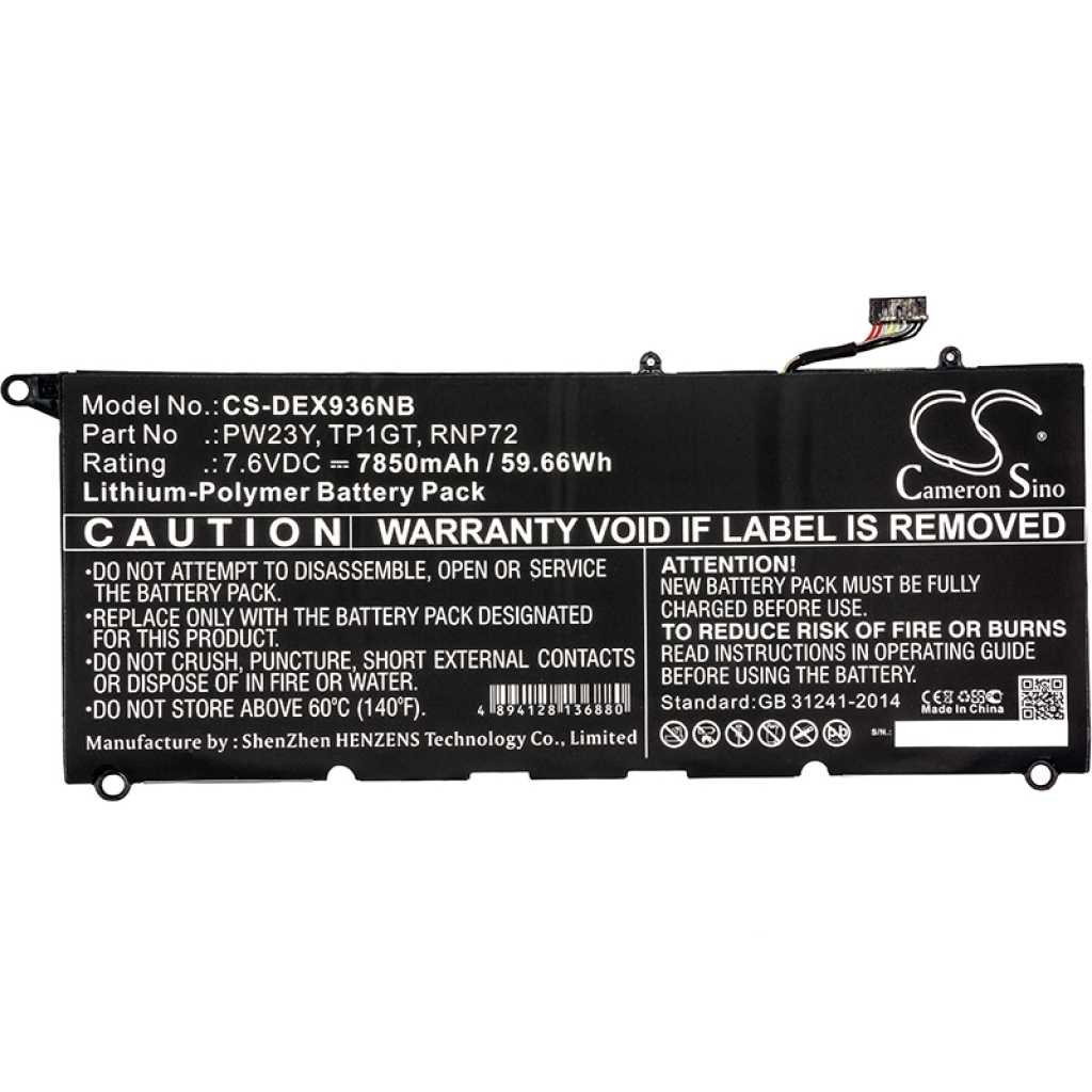 Notebookbatteri DELL CS-DEX936NB