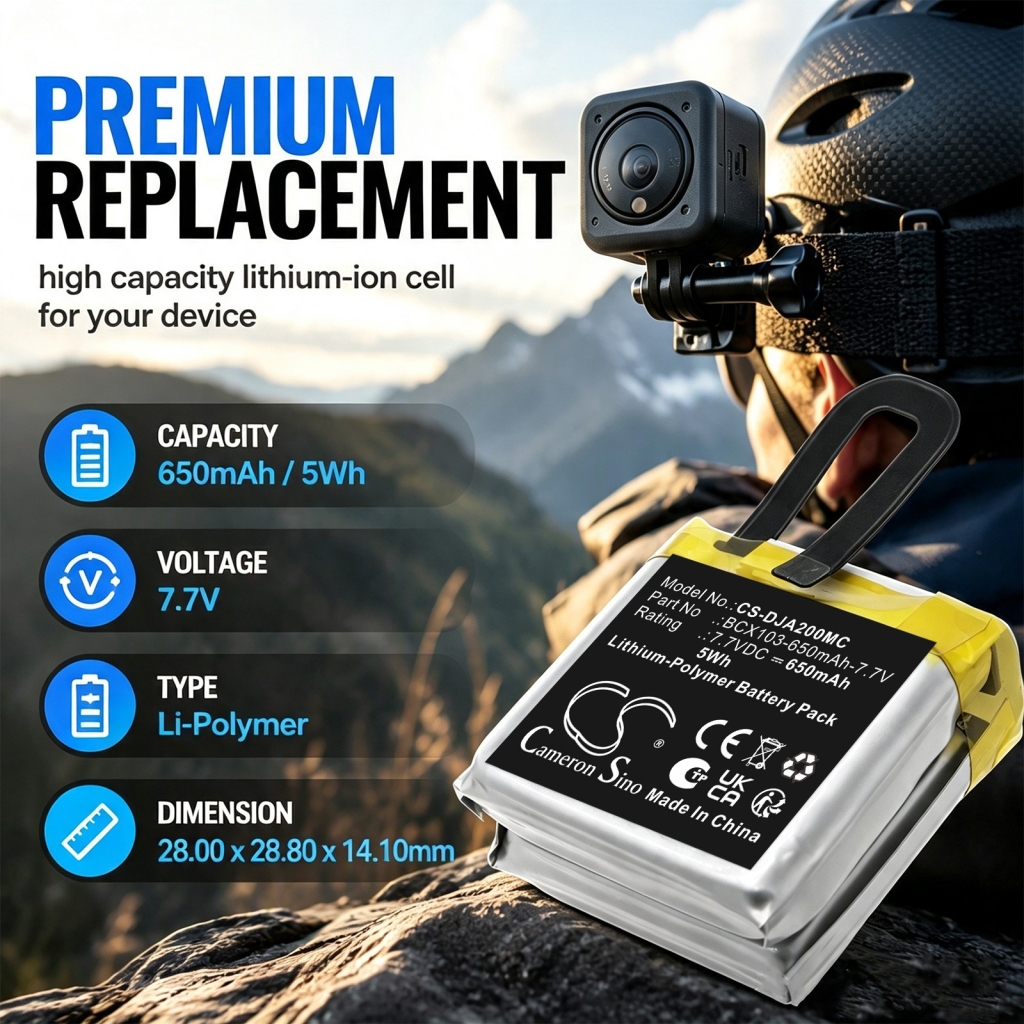 Batterier kompatibel med DJI Action 2 CS-DJA200MC