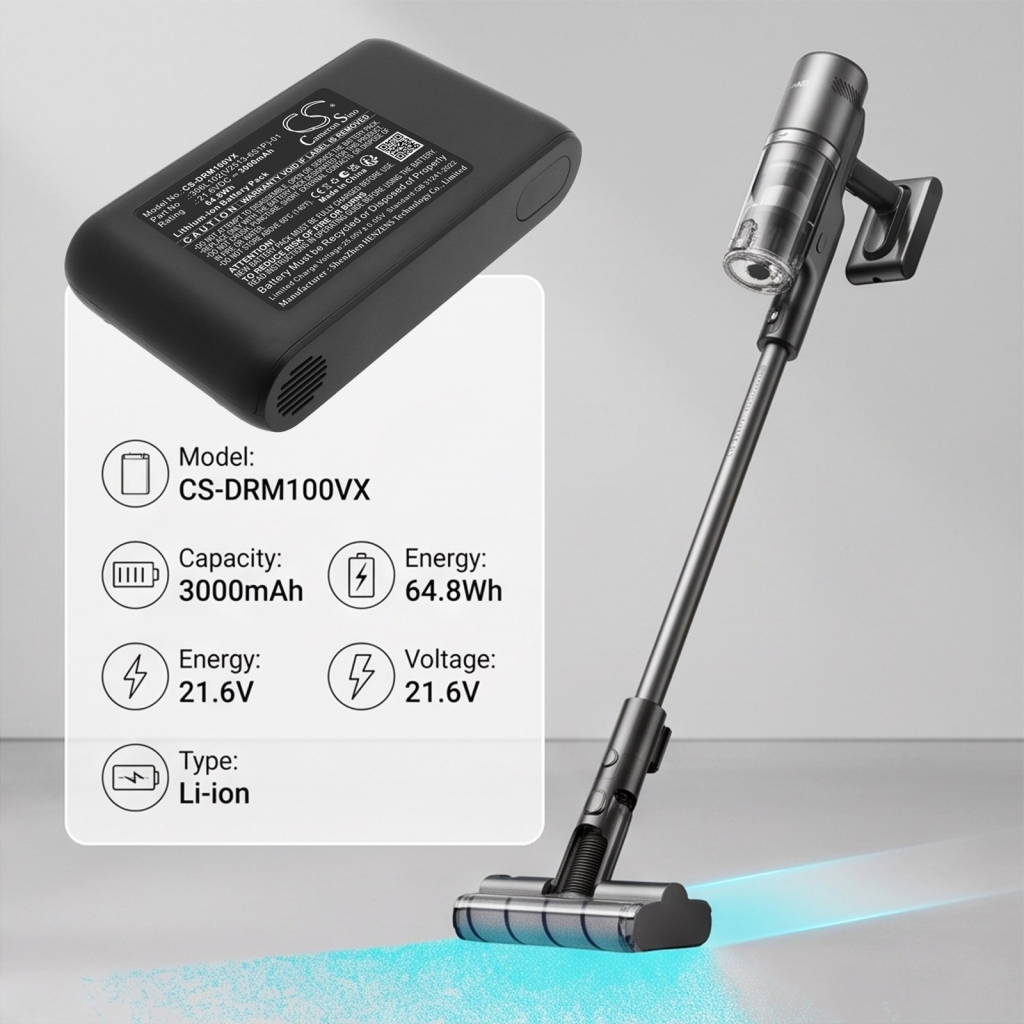 Batterier kompatibel med Dreame Mova I10 Cordless Vacuum Cleaner CS-DRM100VX