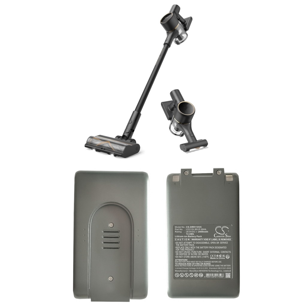 Kompatibel batteriudskiftning til Dreame V2213V-8S1P-BWA