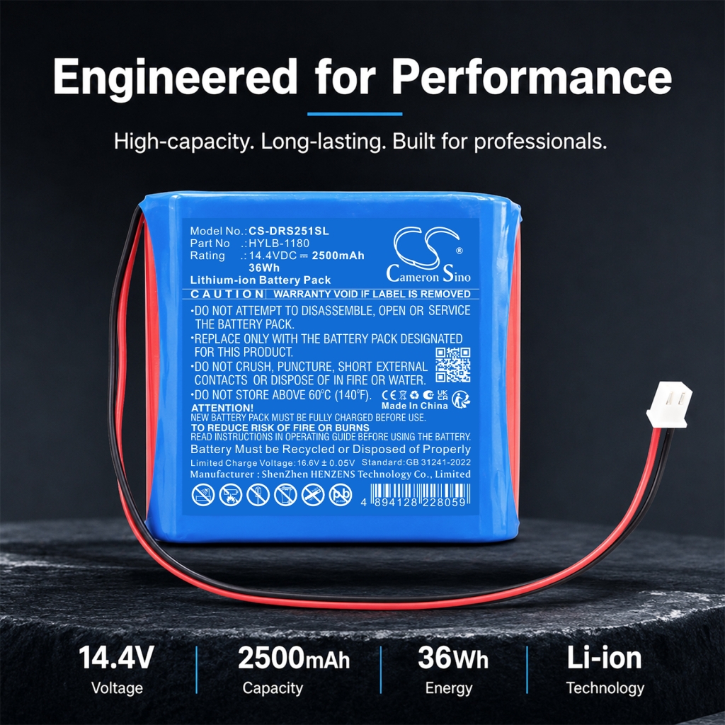 Batteri kompatibel med Deviser CS-DRS251SL