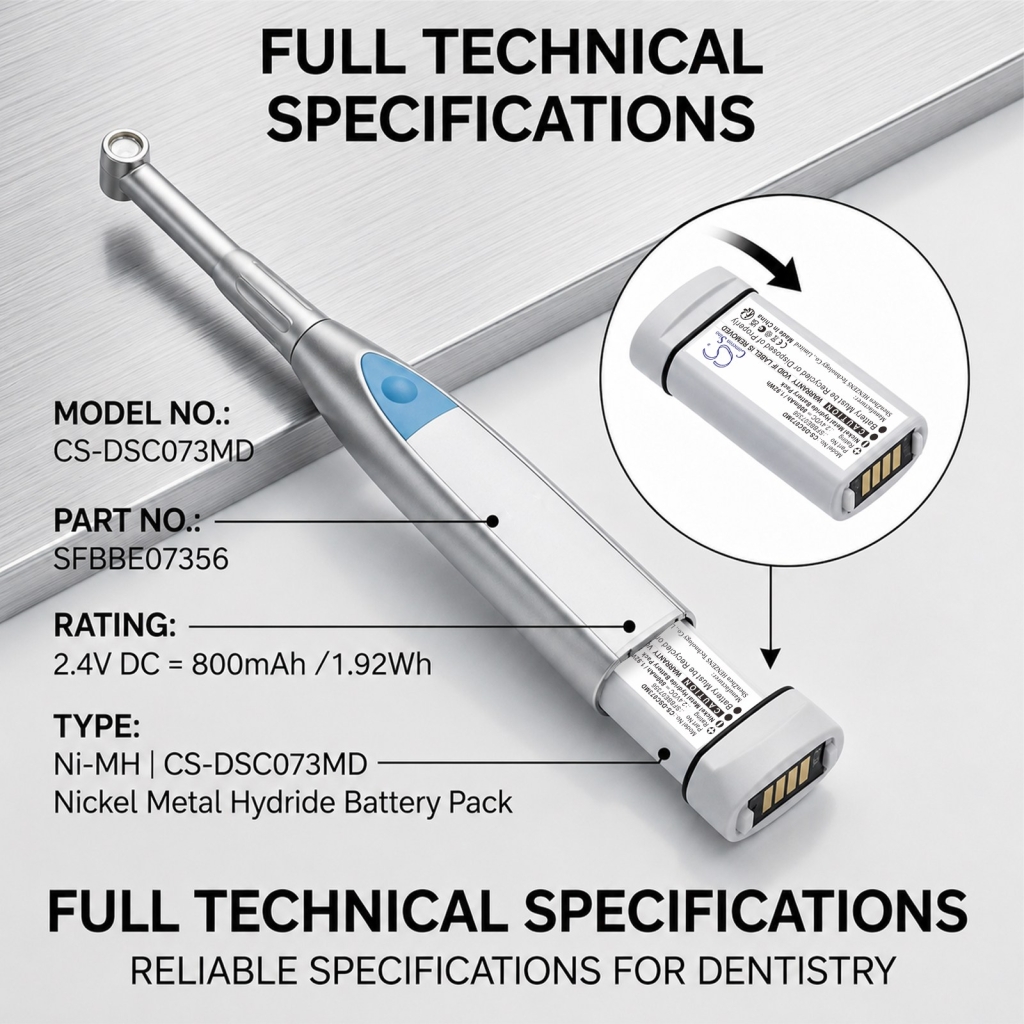 Batteri kompatibel med Dentsply CS-DSC073MD