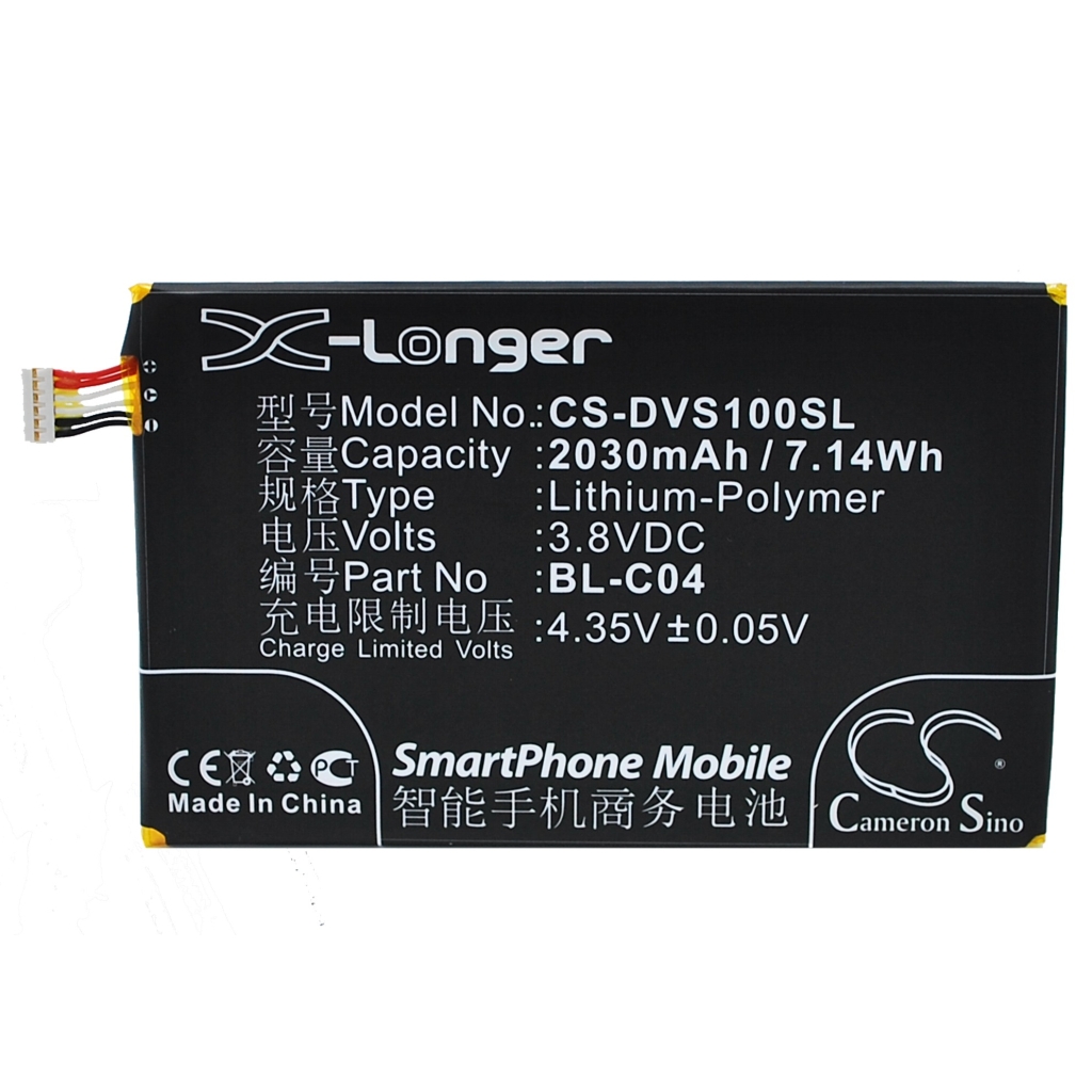 Batteri kompatibel med DOOV CS-DVS100SL