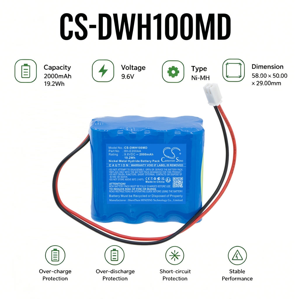 Batteri kompatibel med Daiwha CS-DWH100MD