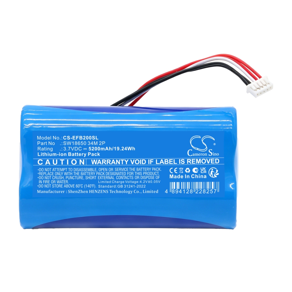 Cameron Sino CS-EFB200SL flad etiketvisning 3,7V 5200mAh med ledning