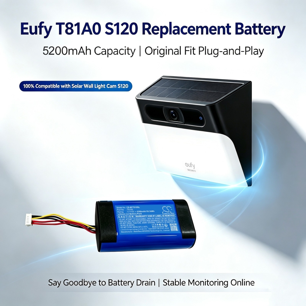 Batteri kompatibel med Eufy CS-EFT810SL