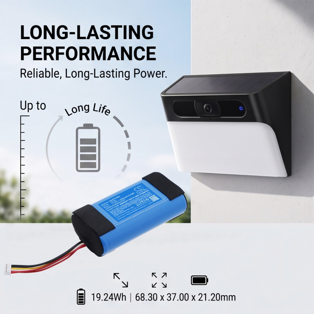 Batterier kompatibel med Eufy S120 Solar Wall Light Cam CS-EFT810SL