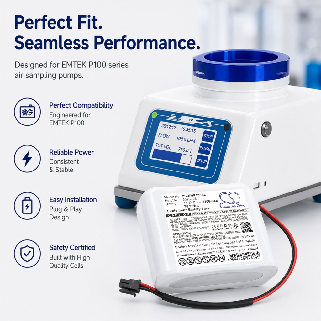 Batteri kompatibel med Emtek CS-EMP100SL