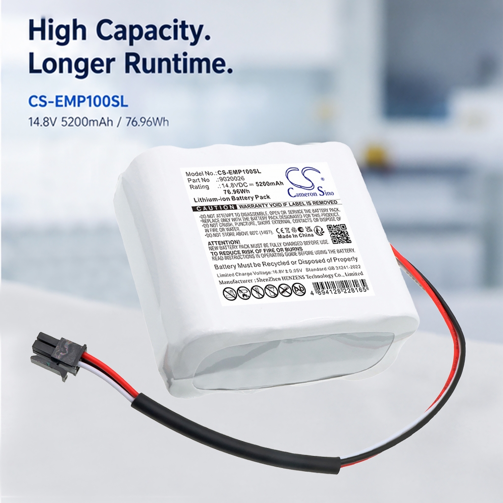 Batteri kompatibel med Emtek CS-EMP100SL