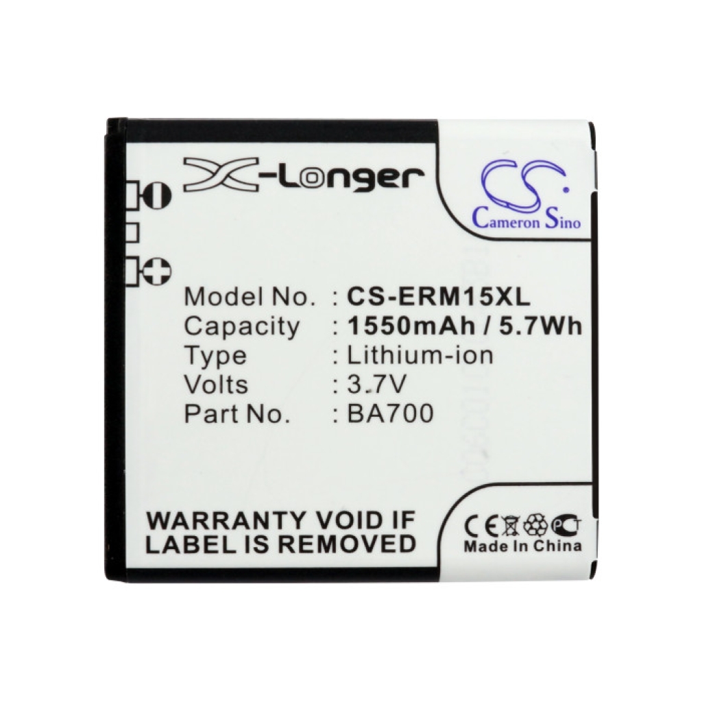 Batteri kompatibel med Sony Ericsson NTT Docomo CS-ERM15XL