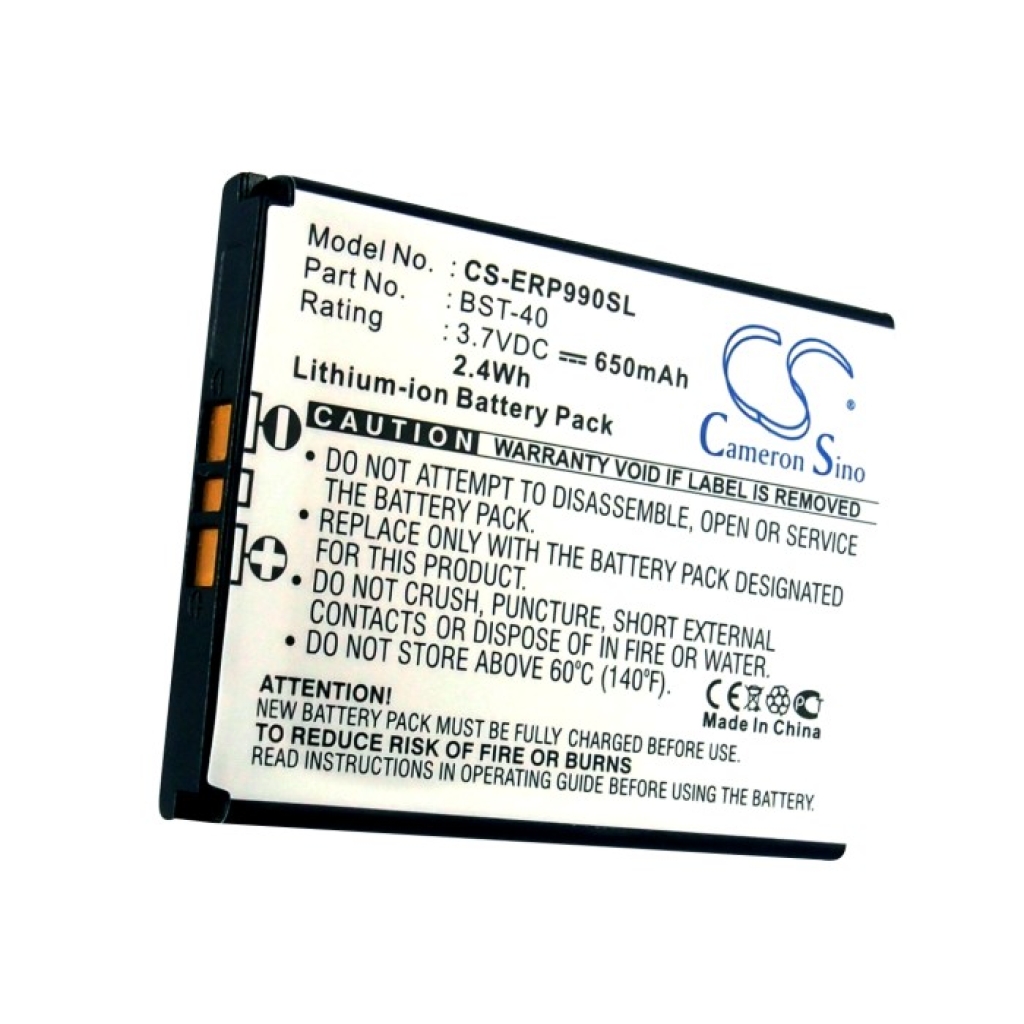 Batteri kompatibel med Sony Ericsson CS-ERP990SL
