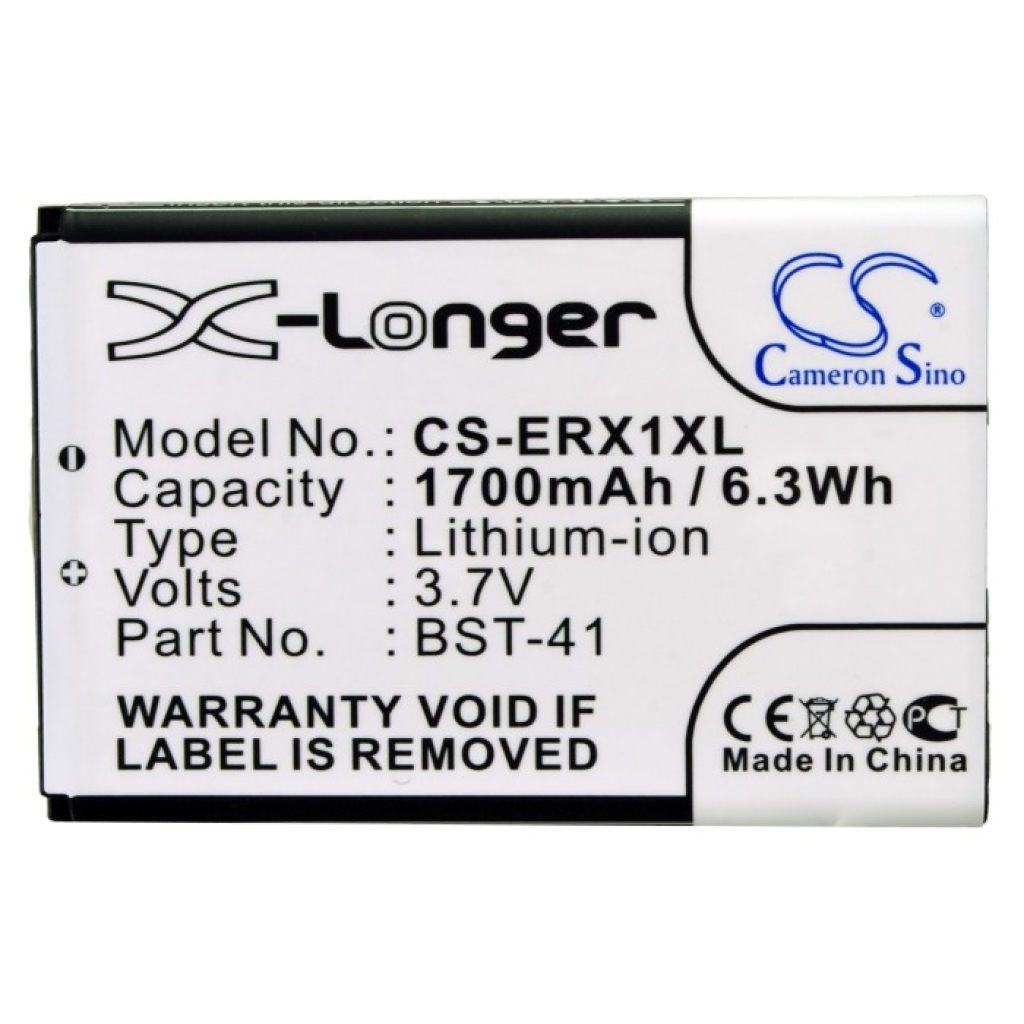 Batteri kompatibel med Sony Ericsson Sony CS-ERX1XL