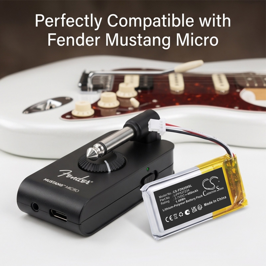 Batterier kompatibel med Fender F02-2311300/000 F02-2311300/000 CS-FDN200SL