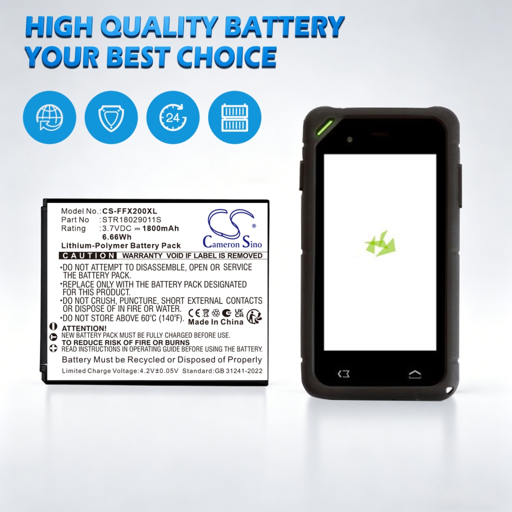 Batteri kompatibel med Famoco CS-FFX200XL