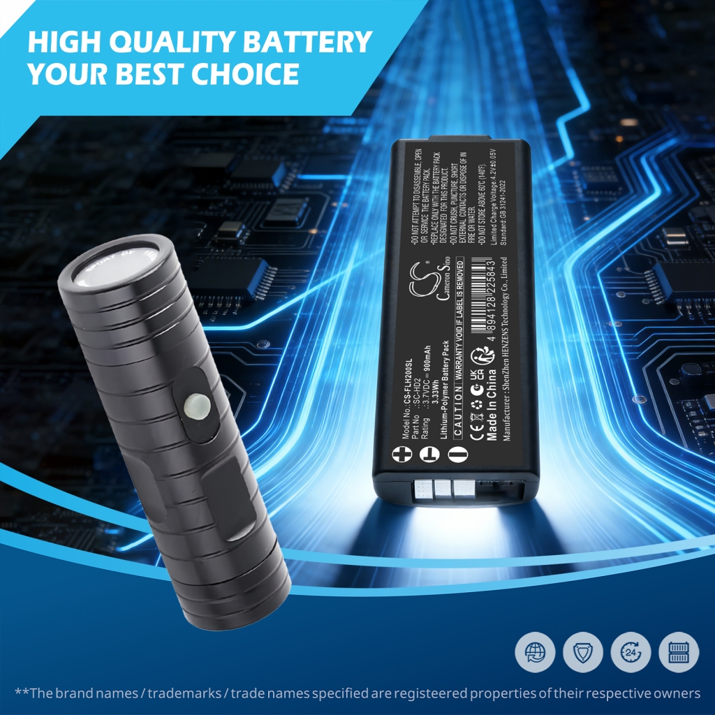 Batteri kompatibel med Firefighter CS-FLH200SL