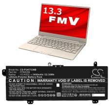 Kompatibel batteriudskiftning til FUJITSU CP790491-01,CP790492-01,FPB0356,FPB0357,GC020028M00...