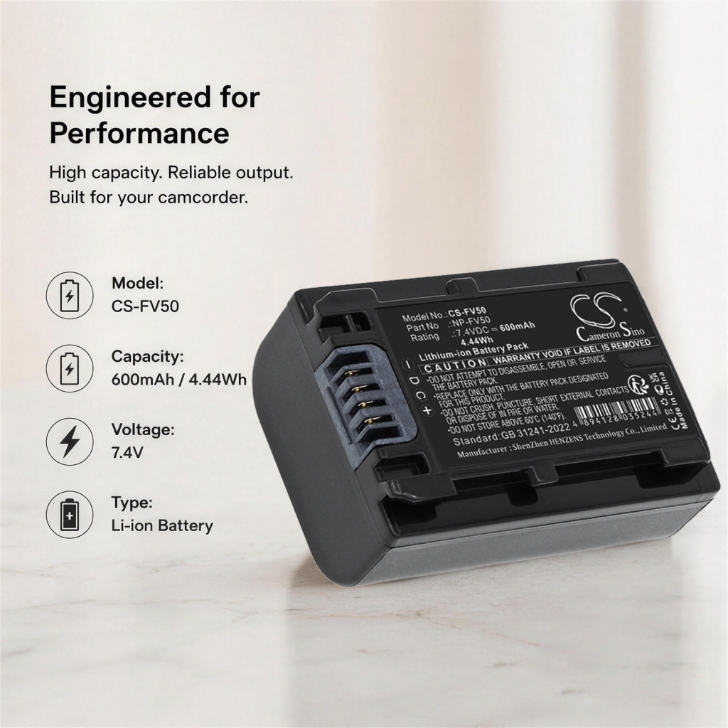 Batteri kompatibel med Sony CS-FV50