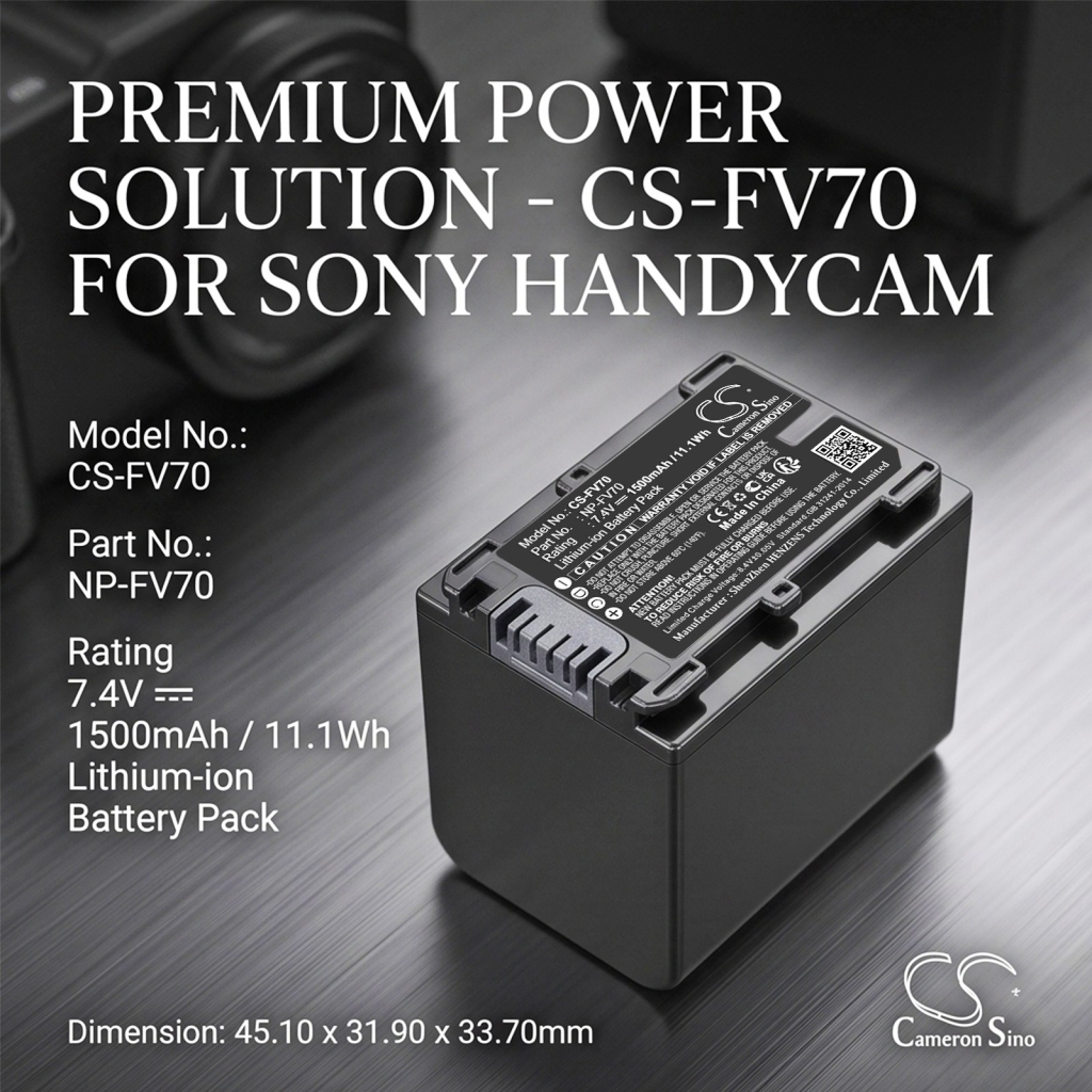 Batteri kompatibel med Sony Idx system CS-FV70